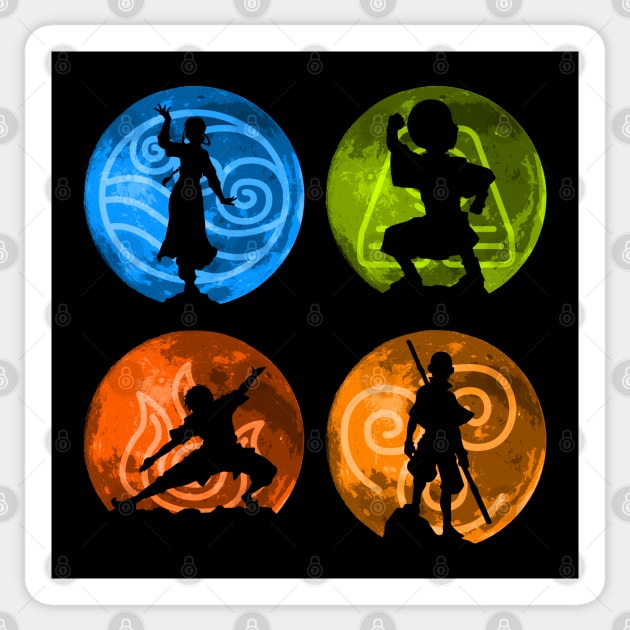 Elemental Warriors Sticker by nickbeta